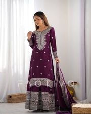 New Designer Party Wear Top–Plazzo–Dupatta Set
