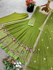 Heavy Georgette Gown with Dupatta & Bottom