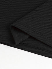 Black Ribbed Tank Top