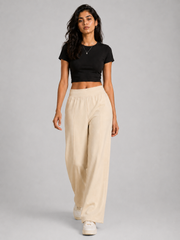 Beige Valentino Wide Leg Pant