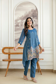 Women’s Designer Cosmos Shimmer Kurti Pant Set