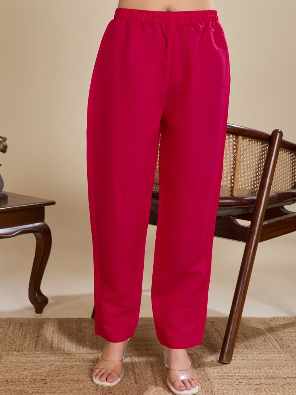 Elegant Roman Silk Handwork Embroidered 3 Piece Kurta Pant Dupatta Set