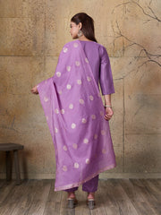 Beautiful Roman Glass Embroidered 3 Piece Kurta Pant Dupatta Set