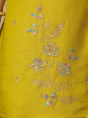Beautiful Roman Glass Embroidered 3 Piece Kurta Pant Dupatta Set