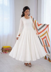 Trending Mal Cotton Embroidered Anarkali Dress