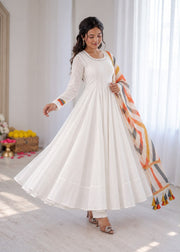 Trending Mal Cotton Embroidered Anarkali Dress
