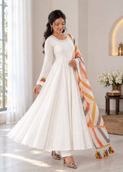 Trending Mal Cotton Embroidered Anarkali Dress