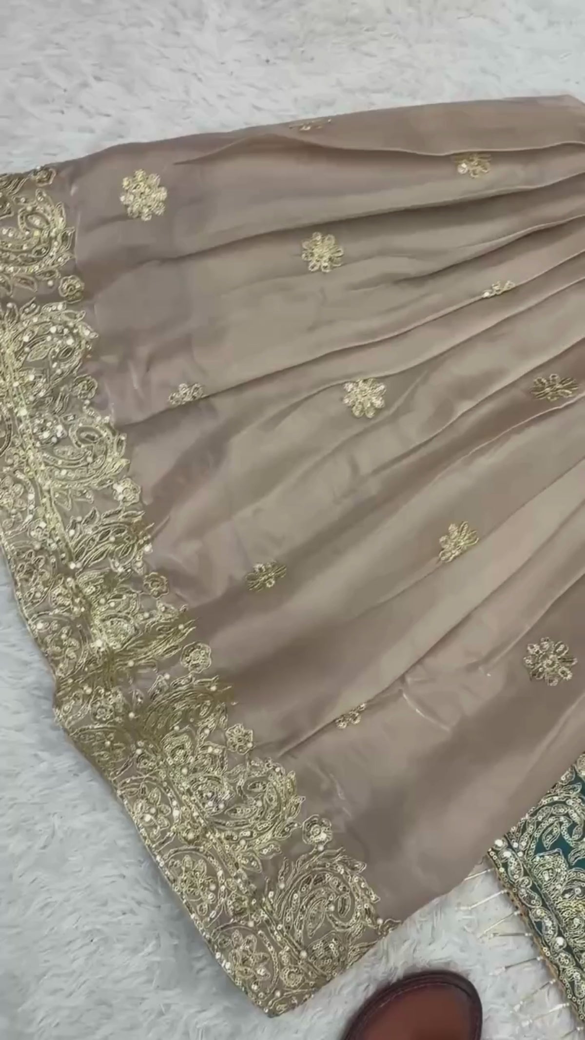 Designer Heavy GMY Silk Top Sharara & Dupatta Set